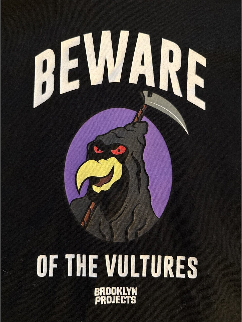 Brooklyn Projects Beware of the Vultures T Shirt Black XL Skate Streetwear